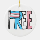 Vlag voor gratis transactierechten keramisch ornament (Achterkant)
