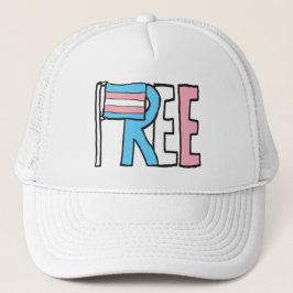 Vlag voor gratis transactierechten trucker pet