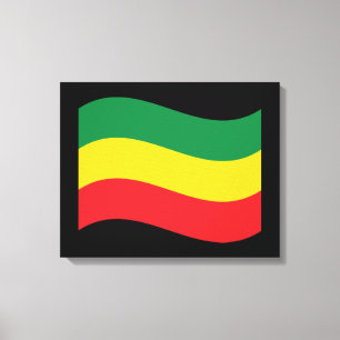 Vlag voor groene, gouden en rode kleuren canvas afdruk