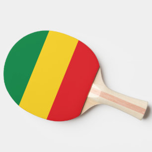 Vlag voor groene, gouden en rode kleuren tafeltennisbatje