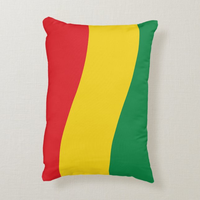 Vlag voor groene, goudkleurige en rode kleuren accent kussen (Achterkant (Verticaal))