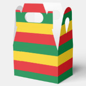 Vlag voor groene, goudkleurige en rode kleuren bedankdoosjes (Geopend)