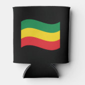 Vlag voor groene, goudkleurige en rode kleuren blikjeskoeler (Voorkant)