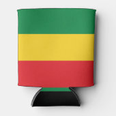 Vlag voor groene, goudkleurige en rode kleuren blikjeskoeler (Voorkant)