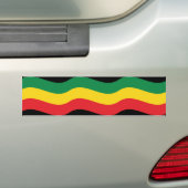Vlag voor groene, goudkleurige en rode kleuren bumpersticker (Op auto)