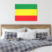 Vlag voor groene, goudkleurige en rode kleuren canvas afdruk (Insitu (Slaapkamer))