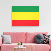 Vlag voor groene, goudkleurige en rode kleuren canvas afdruk (Insitu (Woonkamer))