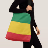 Vlag voor groene, goudkleurige en rode kleuren crossbody tas (Dichtbij)