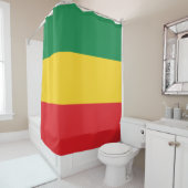 Vlag voor groene, goudkleurige en rode kleuren douchegordijn (In situ)