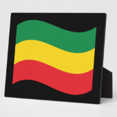 Vlag voor groene, goudkleurige en rode kleuren fotoplaat (Zijkant)