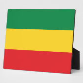 Vlag voor groene, goudkleurige en rode kleuren fotoplaat (Zijkant)