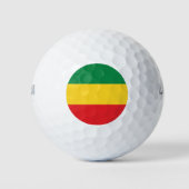 Vlag voor groene, goudkleurige en rode kleuren golfballen (Voorkant)