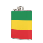 Vlag voor groene, goudkleurige en rode kleuren heupfles (Links)