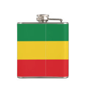 Vlag voor groene, goudkleurige en rode kleuren heupfles (Achterkant)