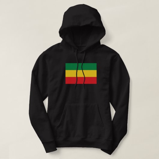 Vlag voor groene, goudkleurige en rode kleuren hoodie (Design voorkant)