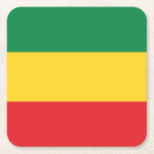 Vlag voor groene, goudkleurige en rode kleuren kartonnen onderzetters (Voorkant)