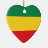 Vlag voor groene, goudkleurige en rode kleuren keramisch ornament (Rechts)