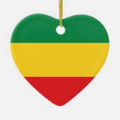 Vlag voor groene, goudkleurige en rode kleuren keramisch ornament (Voorkant)