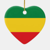 Vlag voor groene, goudkleurige en rode kleuren keramisch ornament (Achterkant)