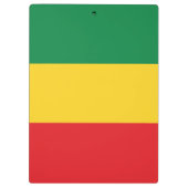 Vlag voor groene, goudkleurige en rode kleuren klembord (Achterkant)