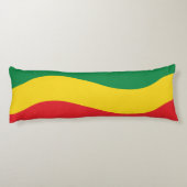 Vlag voor groene, goudkleurige en rode kleuren lichaamskussen (Achterkant)