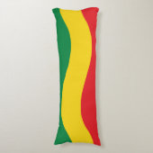 Vlag voor groene, goudkleurige en rode kleuren lichaamskussen (Voorkant Verticaal)