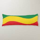 Vlag voor groene, goudkleurige en rode kleuren lichaamskussen (Voorkant)