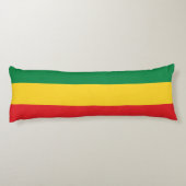 Vlag voor groene, goudkleurige en rode kleuren lichaamskussen (Achterkant)