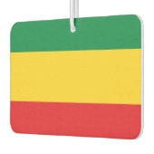 Vlag voor groene, goudkleurige en rode kleuren luchtverfrisser (Links)