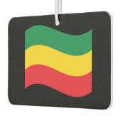 Vlag voor groene, goudkleurige en rode kleuren luchtverfrisser (Links)