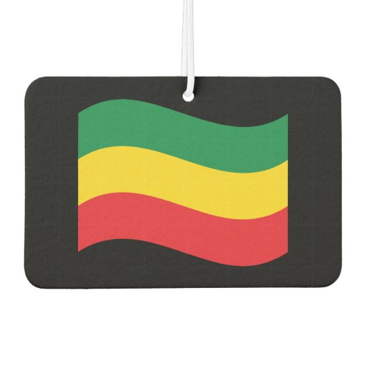 Vlag voor groene, goudkleurige en rode kleuren luchtverfrisser (Voorkant)