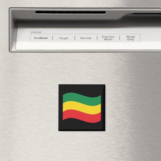 Vlag voor groene, goudkleurige en rode kleuren magneet (Insitu (Vaatwasser))