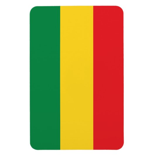 Vlag voor groene, goudkleurige en rode kleuren magneet (Verticaal)