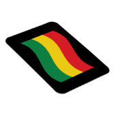 Vlag voor groene, goudkleurige en rode kleuren magneet (Rechterzijde)