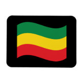 Vlag voor groene, goudkleurige en rode kleuren magneet (Horizontaal)