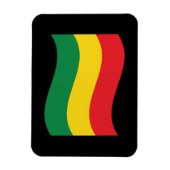 Vlag voor groene, goudkleurige en rode kleuren magneet (Verticaal)