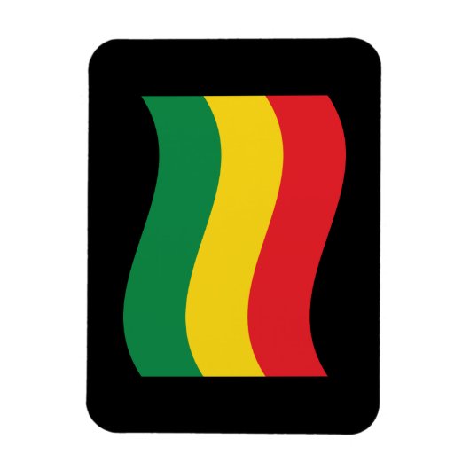 Vlag voor groene, goudkleurige en rode kleuren magneet (Verticaal)