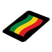 Vlag voor groene, goudkleurige en rode kleuren magneet (Linkerzijde)