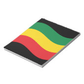 Vlag voor groene, goudkleurige en rode kleuren notitieblok (Linkerzijde)