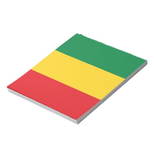 Vlag voor groene, goudkleurige en rode kleuren notitieblok (Linkerzijde)