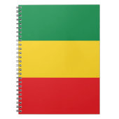 Vlag voor groene, goudkleurige en rode kleuren notitieboek (Voorkant)