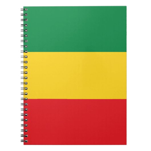 Vlag voor groene, goudkleurige en rode kleuren notitieboek (Voorkant)