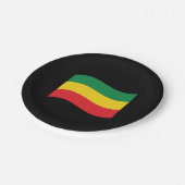 Vlag voor groene, goudkleurige en rode kleuren papieren bordje (Gekanteld)