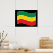 Vlag voor groene, goudkleurige en rode kleuren poster (Keuken)