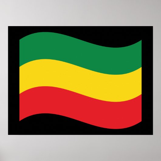 Vlag voor groene, goudkleurige en rode kleuren poster (Voorkant)