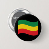 Vlag voor groene, goudkleurige en rode kleuren ronde button 5,7 cm (Voorkant /achterkant)