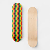 Vlag voor groene, goudkleurige en rode kleuren skateboard (Voorkant)