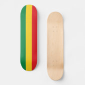 Vlag voor groene, goudkleurige en rode kleuren skateboard (Voorkant)