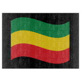 Vlag voor groene, goudkleurige en rode kleuren snijplank (Voorkant)