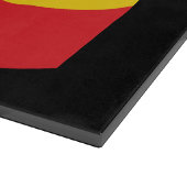 Vlag voor groene, goudkleurige en rode kleuren snijplank (Hoek)